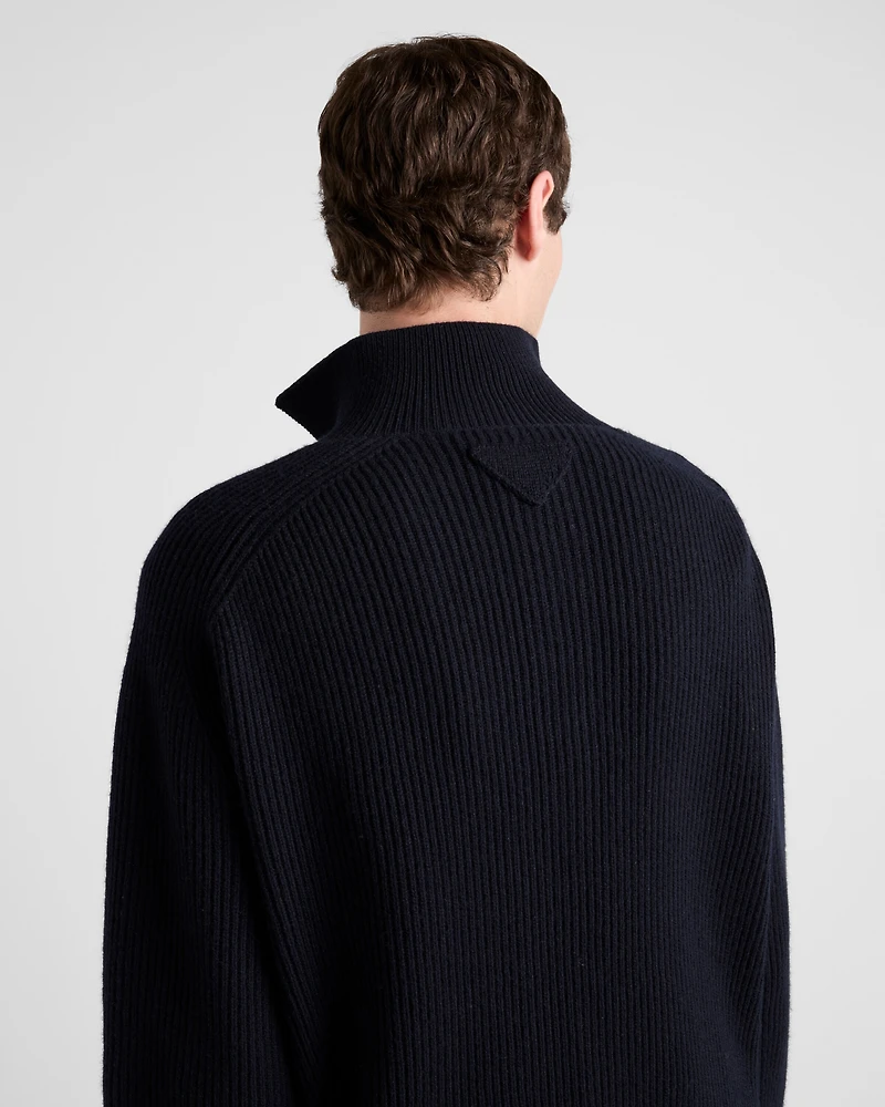 Oversized cashmere polo sweater
