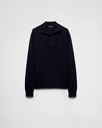 Oversized cashmere polo sweater