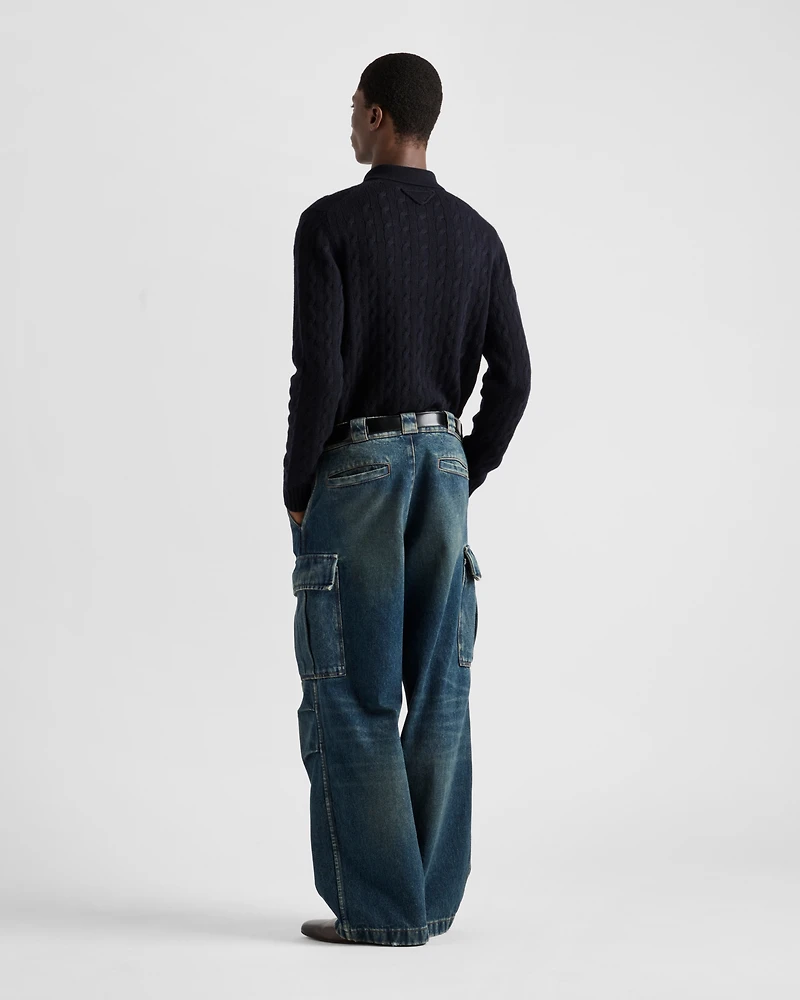 Cashmere polo shirt
