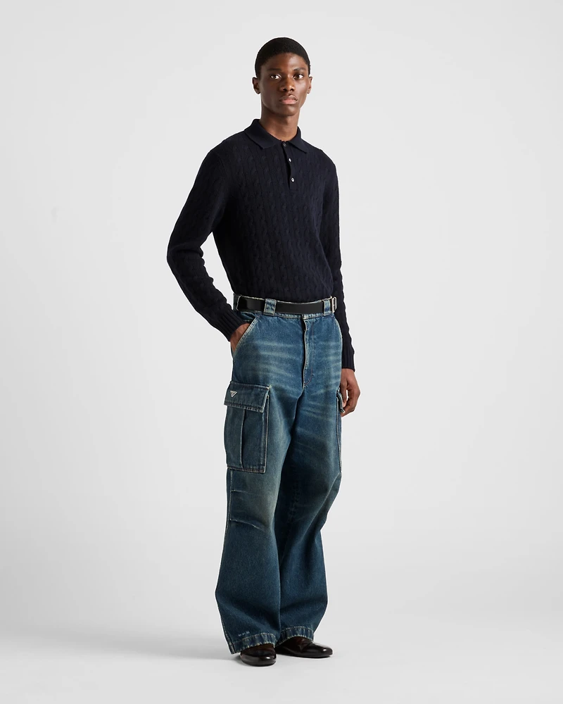 Cashmere polo shirt