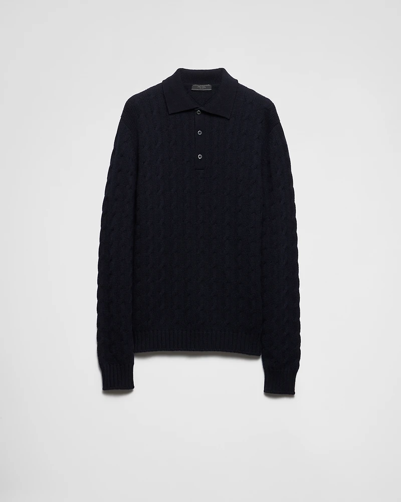 Cashmere polo shirt