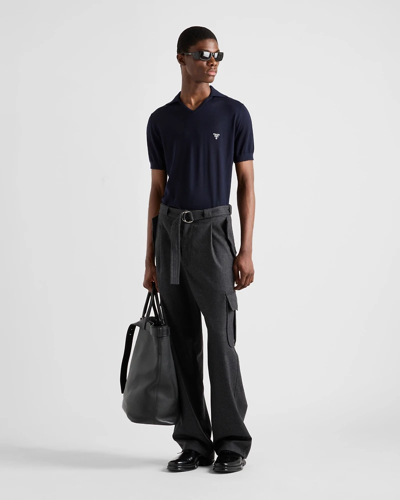 Cashmere polo shirt