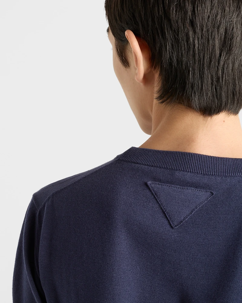 Cotton crew-neck sweater