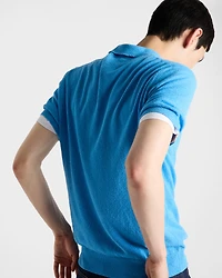 Short-sleeved cotton polo shirt