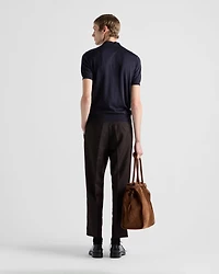 Silk polo shirt