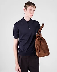 Silk polo shirt