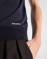 Silk polo shirt