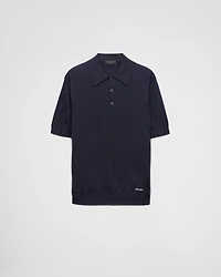Silk polo shirt