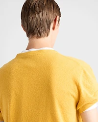 Short-sleeved cotton sweater
