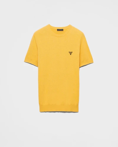 Short-sleeved cotton sweater
