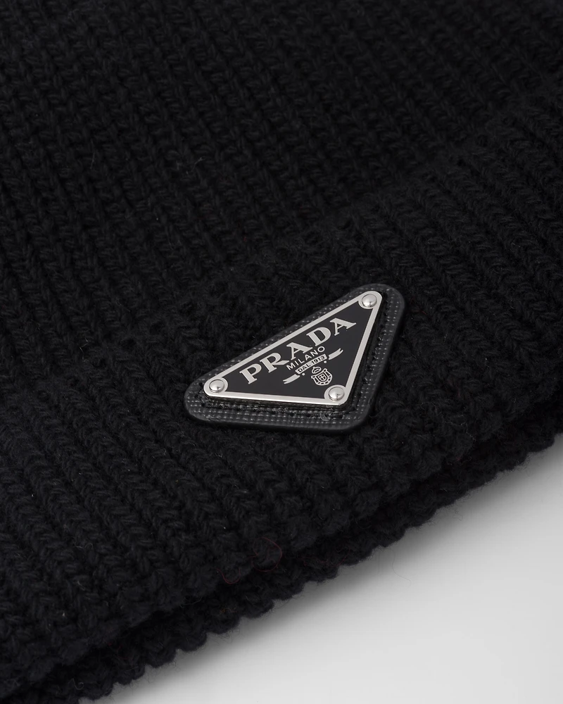 Wool and cashmere beanie