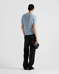 Silk and cotton crew-neck sweater
