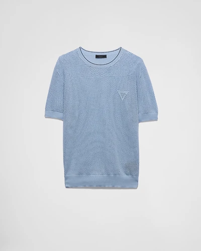 Silk and cotton crew-neck sweater