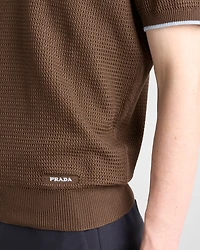Silk and cotton polo shirt