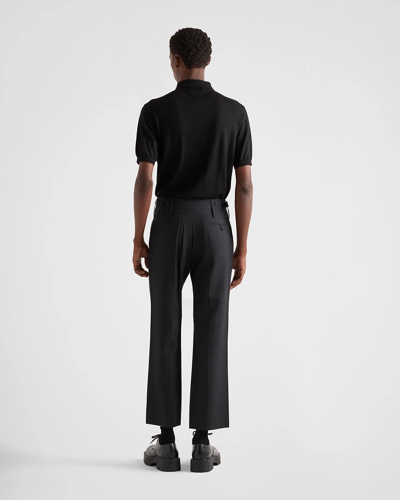 Cashmere and silk polo shirt