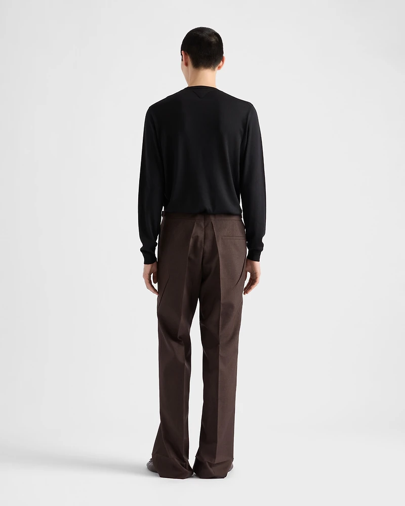 Cashmere and silk crew-neck sweater