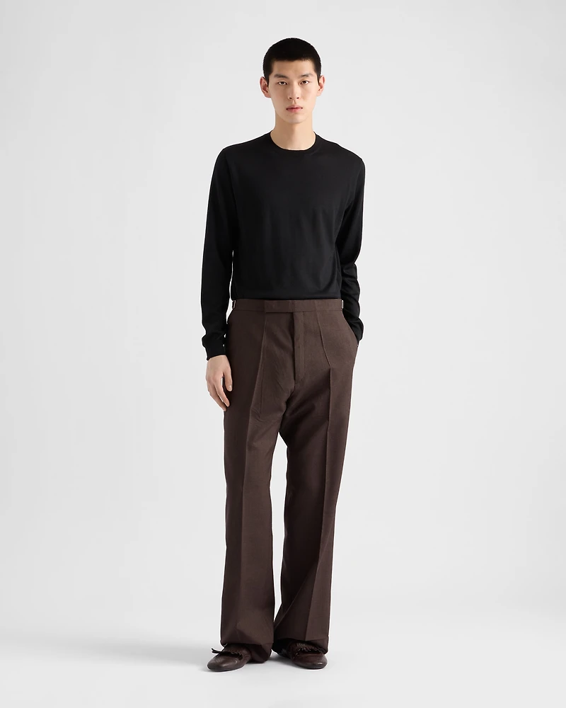 Cashmere and silk crew-neck sweater