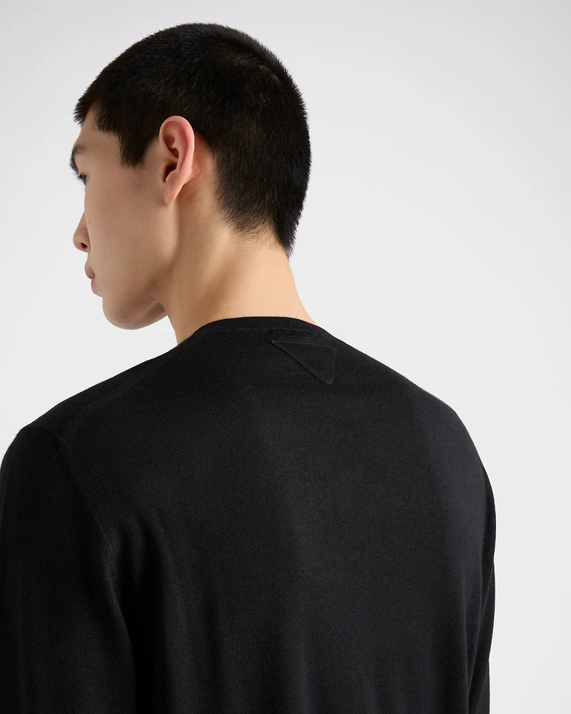 Cashmere and silk crew-neck sweater