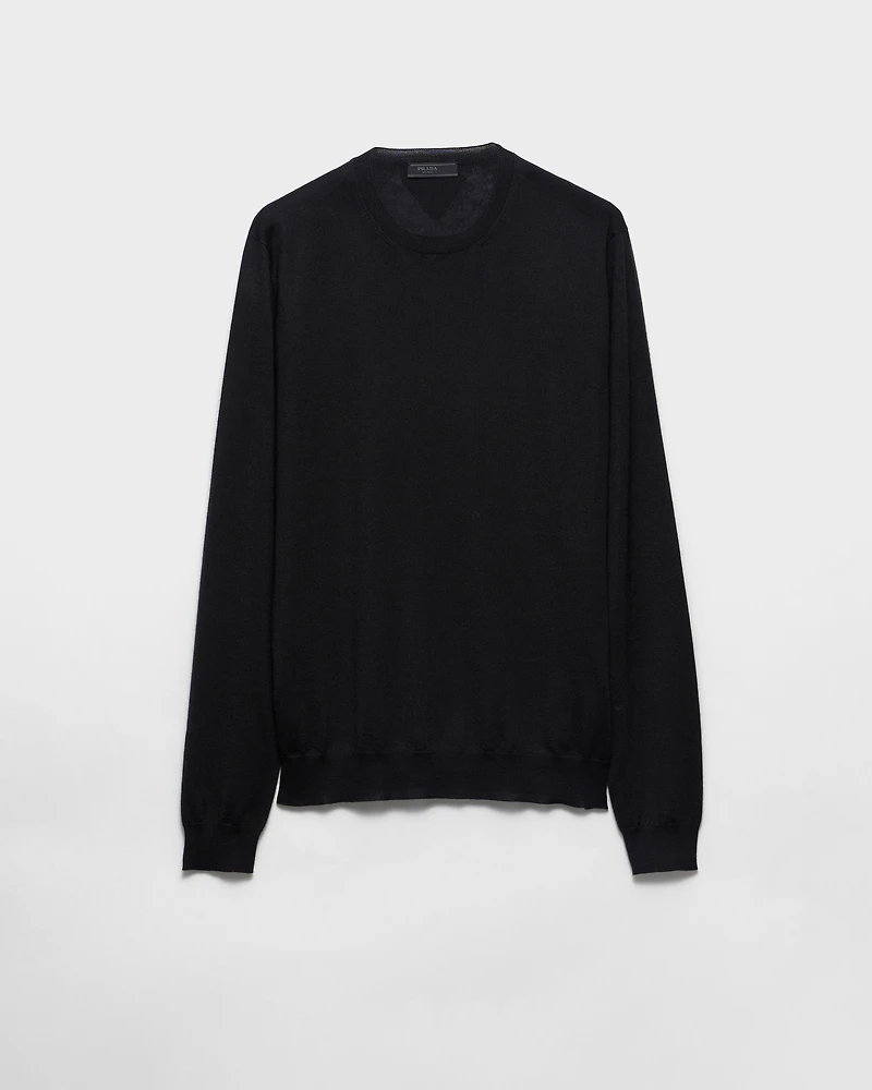 Cashmere and silk crew-neck sweater