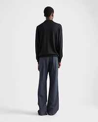 Cashmere and silk polo shirt