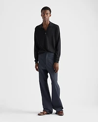 Cashmere and silk polo shirt