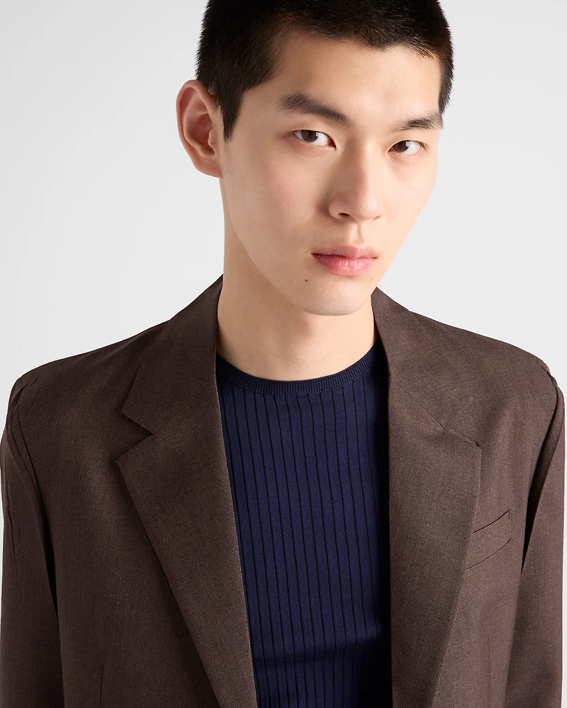 Ribbed cotton crew-neck sweater