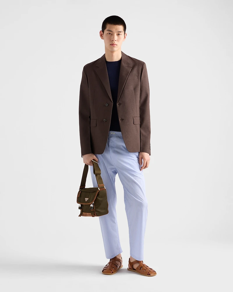 Ribbed cotton crew-neck sweater