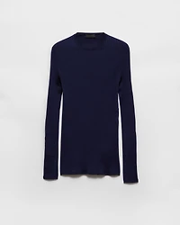 Ribbed cotton crew-neck sweater
