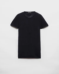 Short-sleeved cashmere sweater