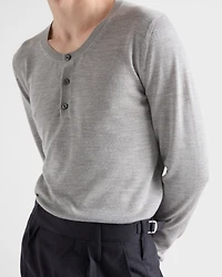 Long-sleeved cashmere and silk sweater