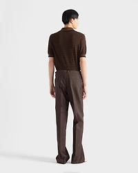 Striped cotton polo shirt