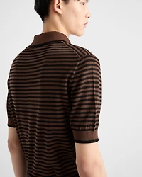 Striped cotton polo shirt