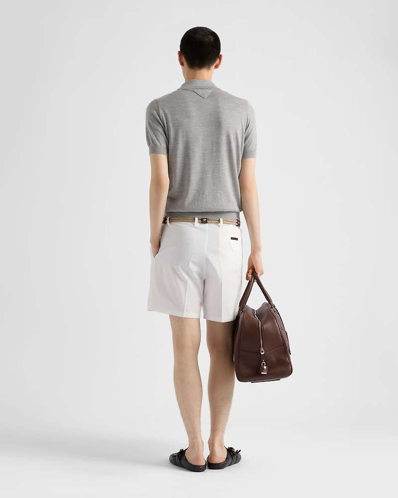 Cashmere and silk polo shirt