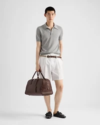 Cashmere and silk polo shirt