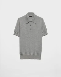 Cashmere and silk polo shirt