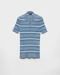 Striped cotton polo shirt