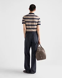 Striped cotton polo shirt