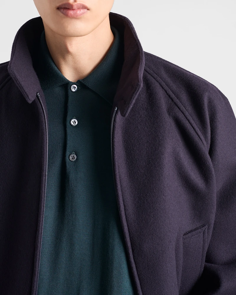 Superfine wool polo shirt