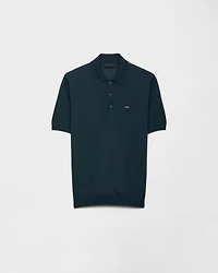 Superfine wool polo shirt