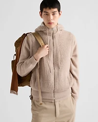 Cashmere hoodie vest