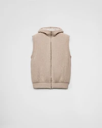 Cashmere hoodie vest