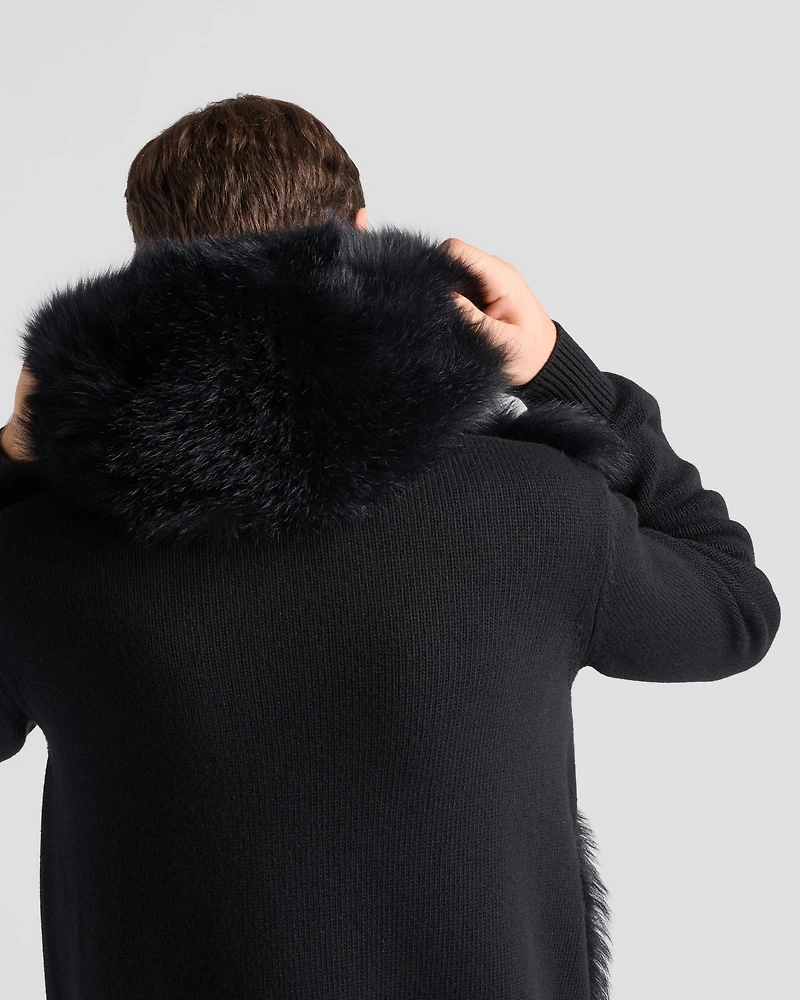 Cashmere and wool cardigan