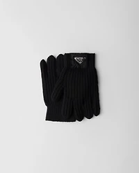 Wool and cashmere gloves