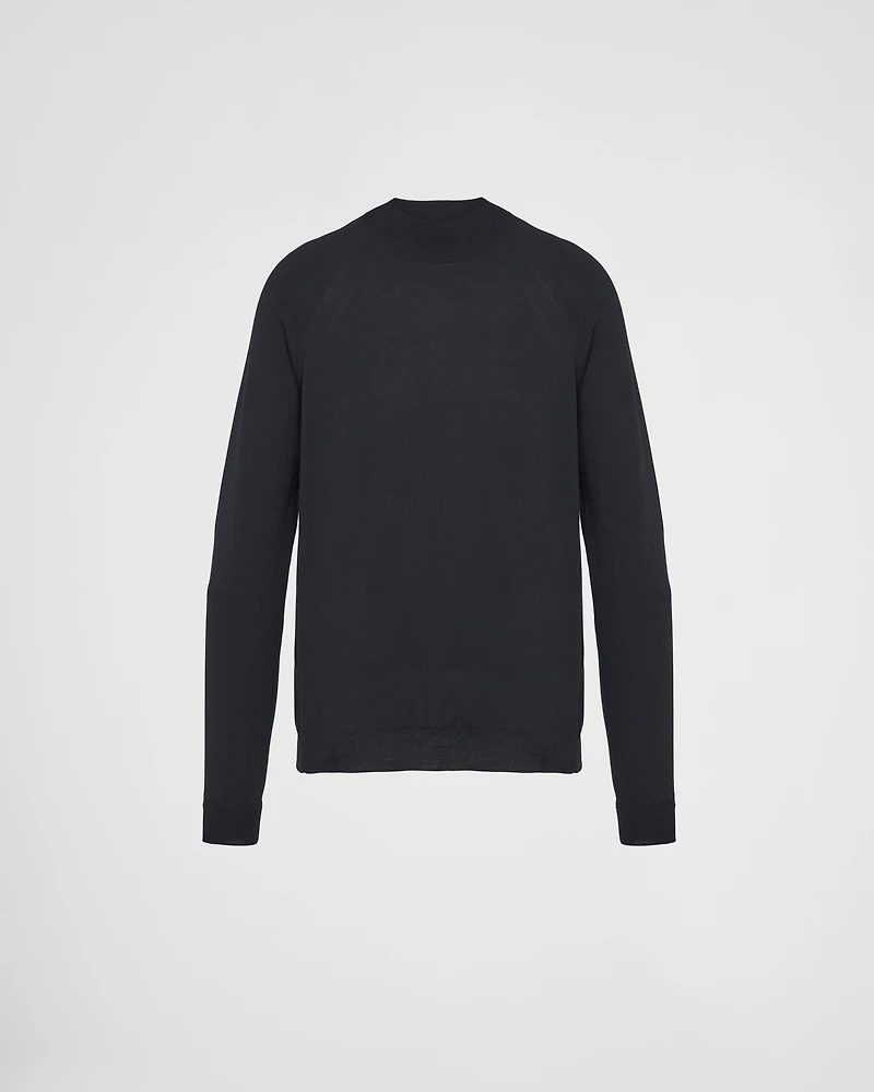 Worsted wool turtleneck sweater