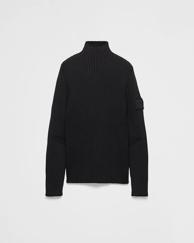 Wool mock turtleneck sweater
