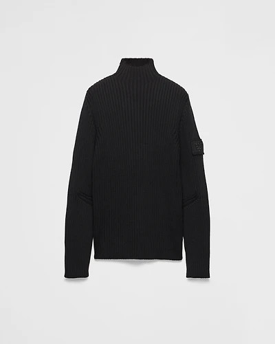 Wool mock turtleneck sweater