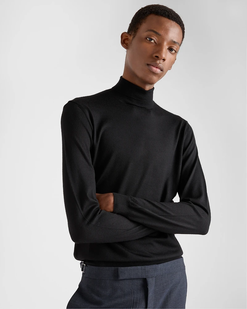 Cashmere and silk turtleneck sweater