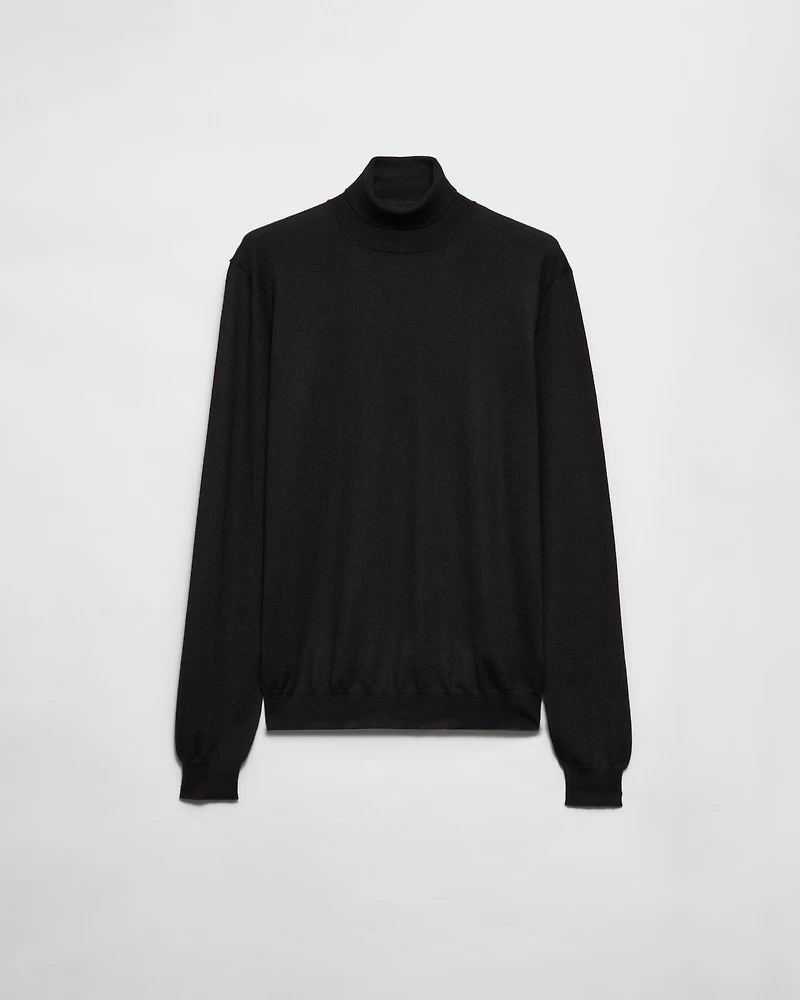 Cashmere and silk turtleneck sweater