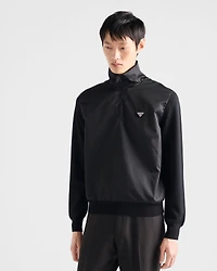 Superfine wool half-zipper sweater