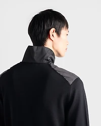 Superfine wool half-zipper sweater